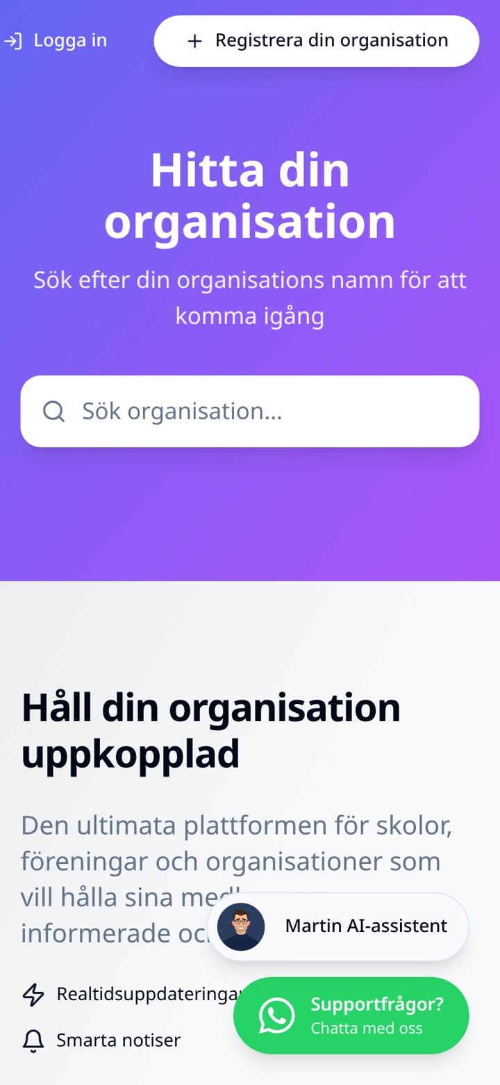 Skärmbild från ShareMate-appen
