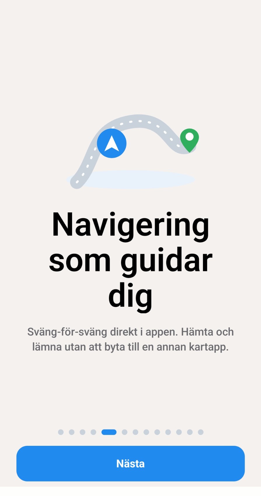 Skärmbild från Wayride-appen